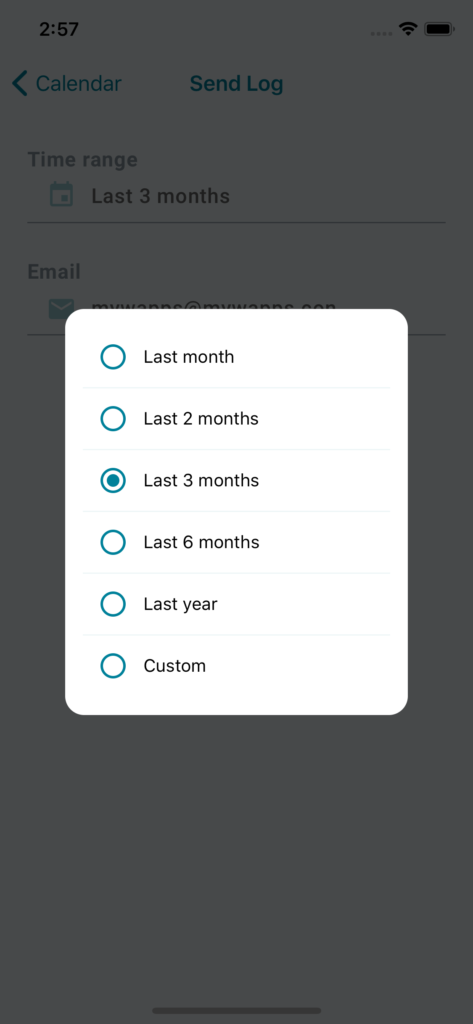 Export Range Selection